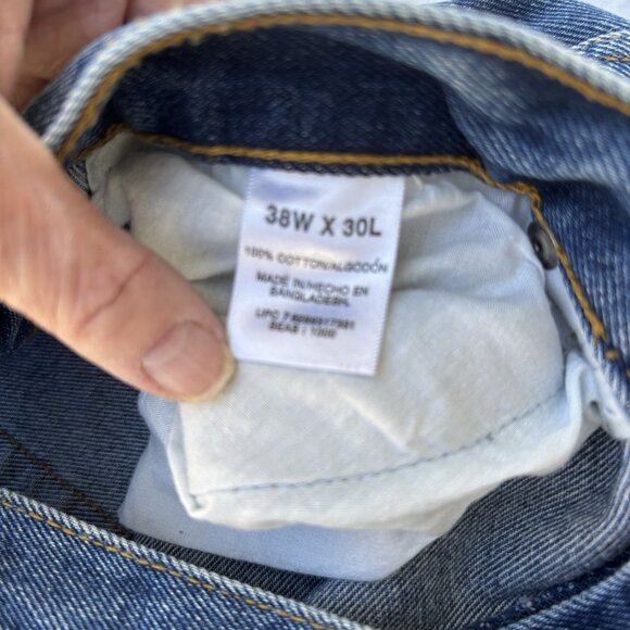 Basic Editions Straight Denim Jeans Men's 38Wx30L Blue Cotton 5 Pockets - Picture 7 of 16